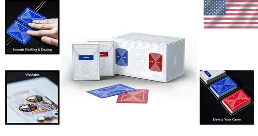 Professional Jumbo Index Plastic Playing Cards - 10 Deck Set for Texas Hold'em