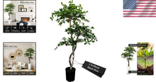 Load image into Gallery viewer, Natural-Looking 5ft Black Olive Leaf Tree - Supporting Sustainability Efforts