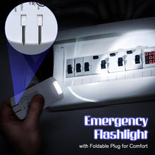 Load image into Gallery viewer, Dusk to Dawn Emergency Night Light &amp; Flashlight with Foldable Plug - 3 Count