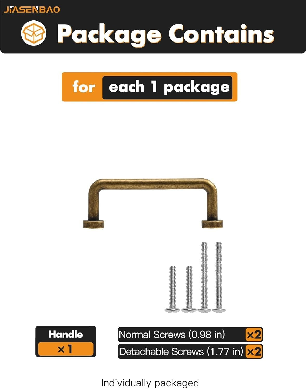 Durable 20 Pack Antique Brass Cabinet Pulls - 3 Inch Easy Install Bar Handles