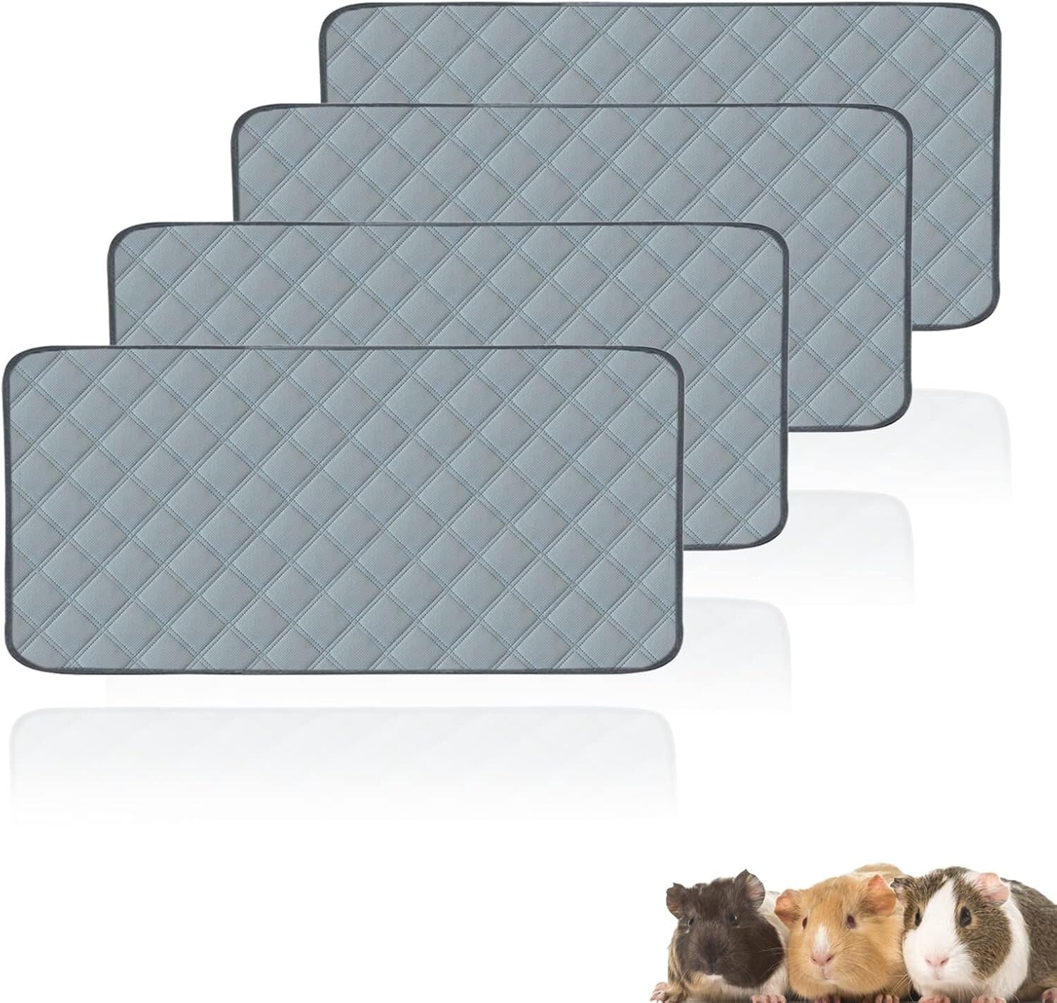 Multi-Layer Washable Guinea Pig Pads - Eco-Friendly 4-Pack Bedding Solution