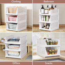 Load image into Gallery viewer, 5 Pack Stackable Closet Organizers - Multi-Functional Storage Bins for Any Room