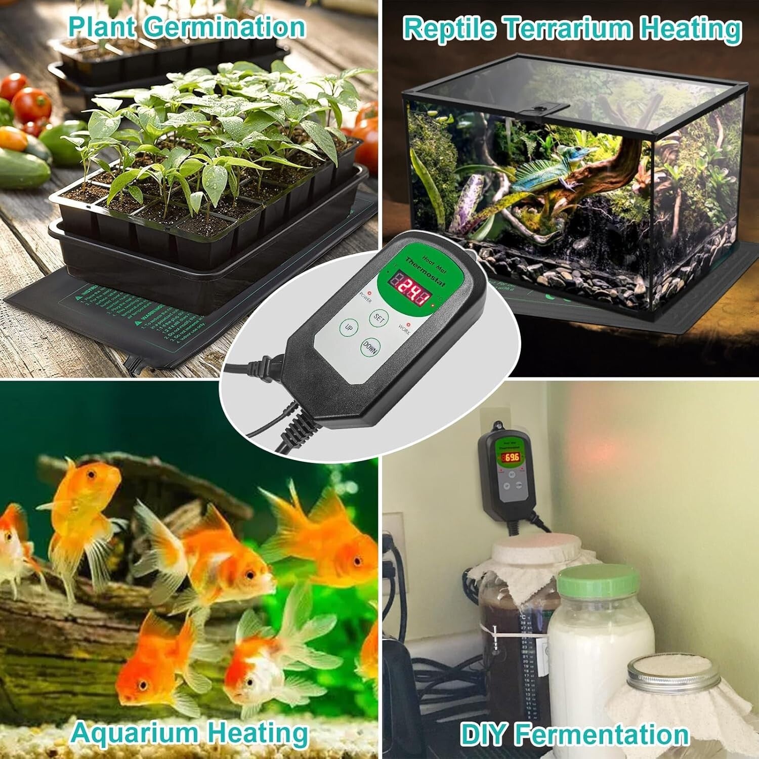 8-Pack Waterproof Plant Heating Pads - Energy Efficient for Seedling Success