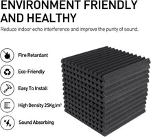 Load image into Gallery viewer, Fire-Resistant 80 Pack Soundproof Foam Panels - Safe Noise Reduction Solution