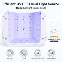 Load image into Gallery viewer, All-in-One Cordless UV LED Nail Curing Lamp with Auto Sensor &amp; Detachable Base