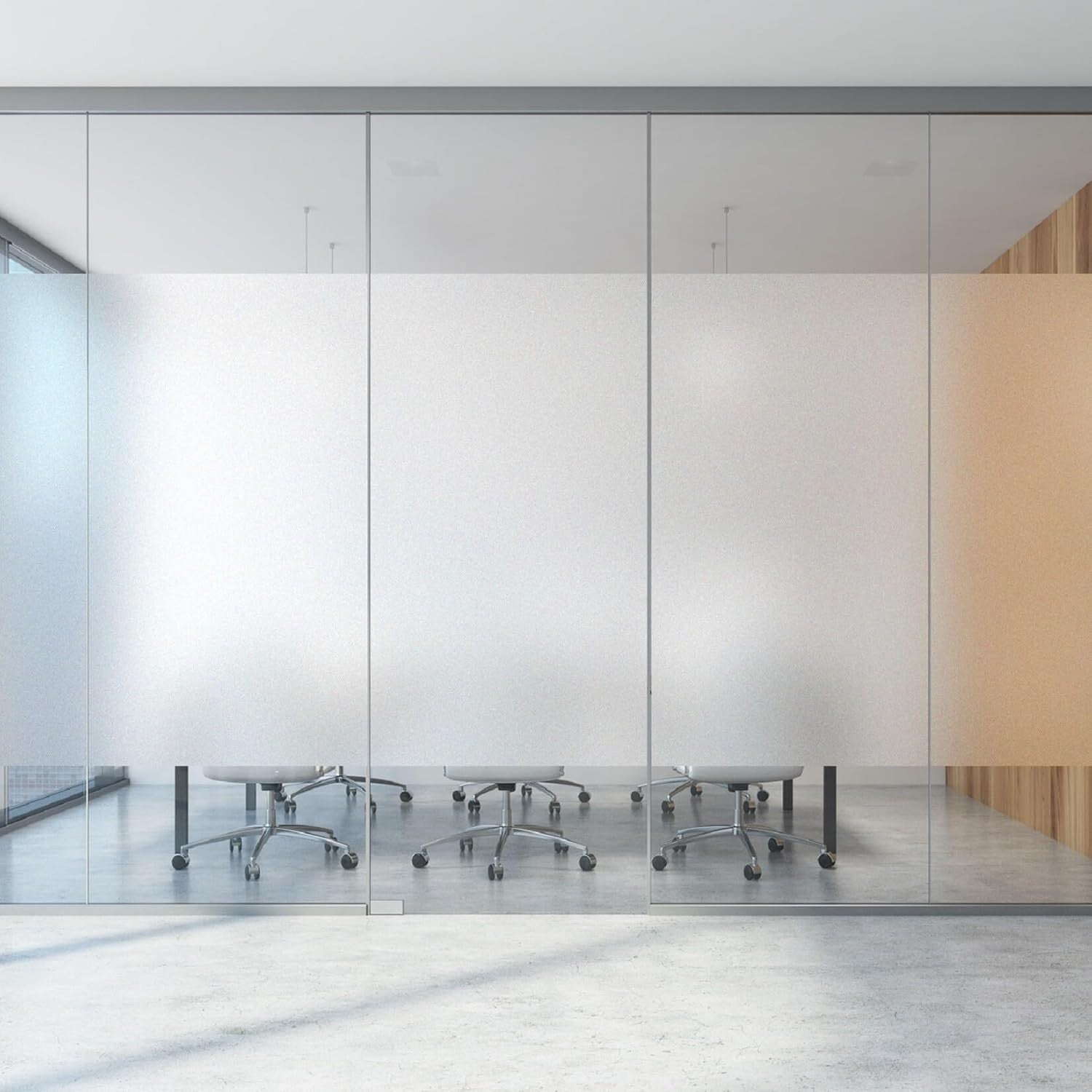 Frosted Glass Window Privacy Film - UV Blocking & Heat Control, 41.3" x 19.7"