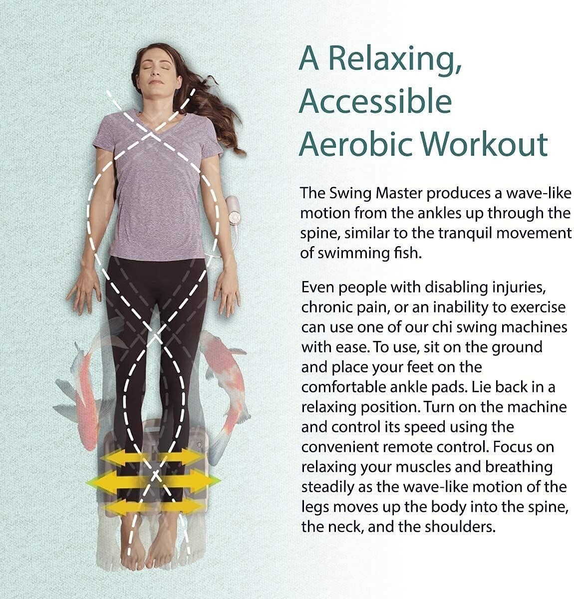 Compact Swing Master Chi Machine - Gentle Muscle Stimulation with Remote Control