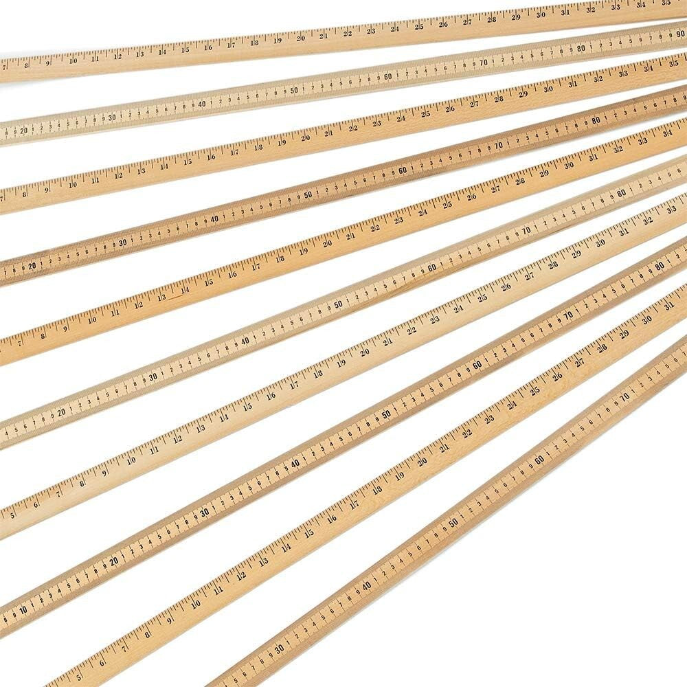Economy Pack of 10 Yardsticks with Dual Scales - Perfect for Classroom & Home
