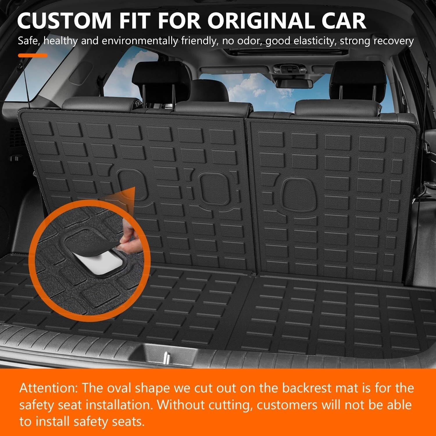 Custom-Fit Cargo Liner for 2020-2025 Hyundai Palisade with Backrest Protection