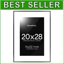 Load image into Gallery viewer, Modern Black 20x28 Picture Frame Set with Sawtooth Hangers for Wall Display