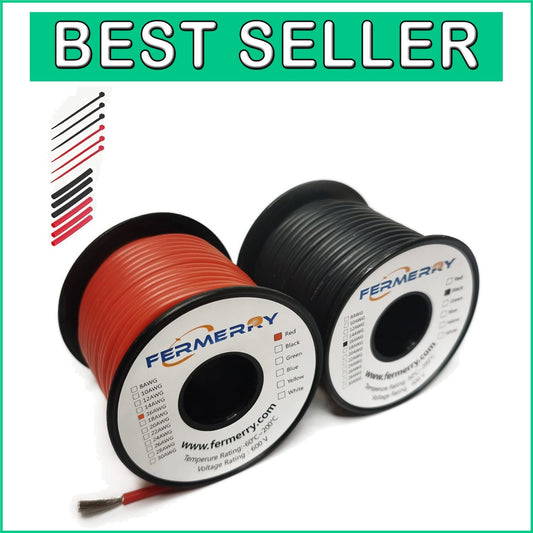 Flexible 16 Gauge Silicone Wire Spool - 100ft Each, Ideal for Electrical Uses