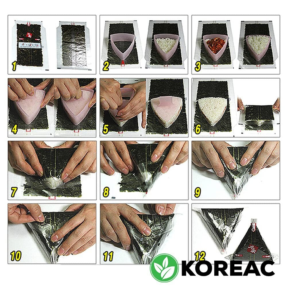 150 Sheets of Re-Sealable Seaweed Wraps for Healthy Triangular Kimbap or Onigiri