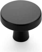 Load image into Gallery viewer, Stylish Round Matte Black Kitchen and Bath Cabinet Knobs - 1-1/4 Inch Pack of 40