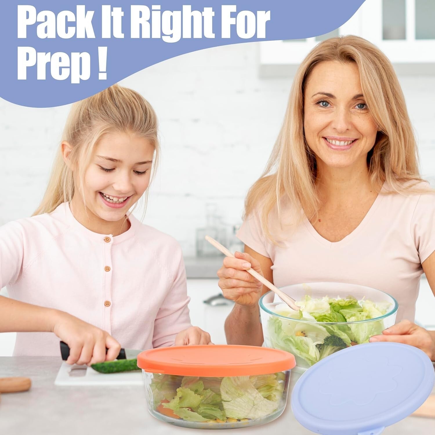 Durable 8 Pack Silicone Lids for Pyrex – Multi-Size Leak-Proof Kitchen Solution