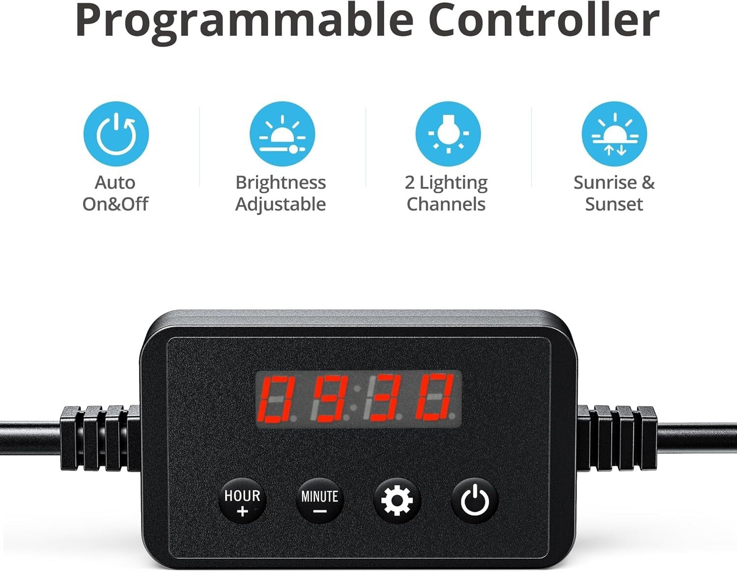 ClassicLED Plus 27 Watts Aquarium Light - Adjustable Spectrum & Timer for Tanks
