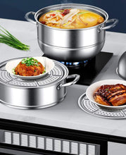 Load image into Gallery viewer, Versatile Thick-Bottomed Stainless Steel Steamer - Induction &amp; Stove Compatible