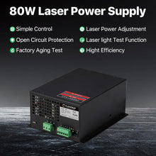 Load image into Gallery viewer, Upgrade with 80W CO2 Power Supply for Laser Tubes - Safety &amp; Precision Features