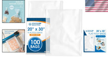 Load image into Gallery viewer, 100 Count 20"x30" Heavy-Duty Clear Plastic Bags for Versatile Packaging