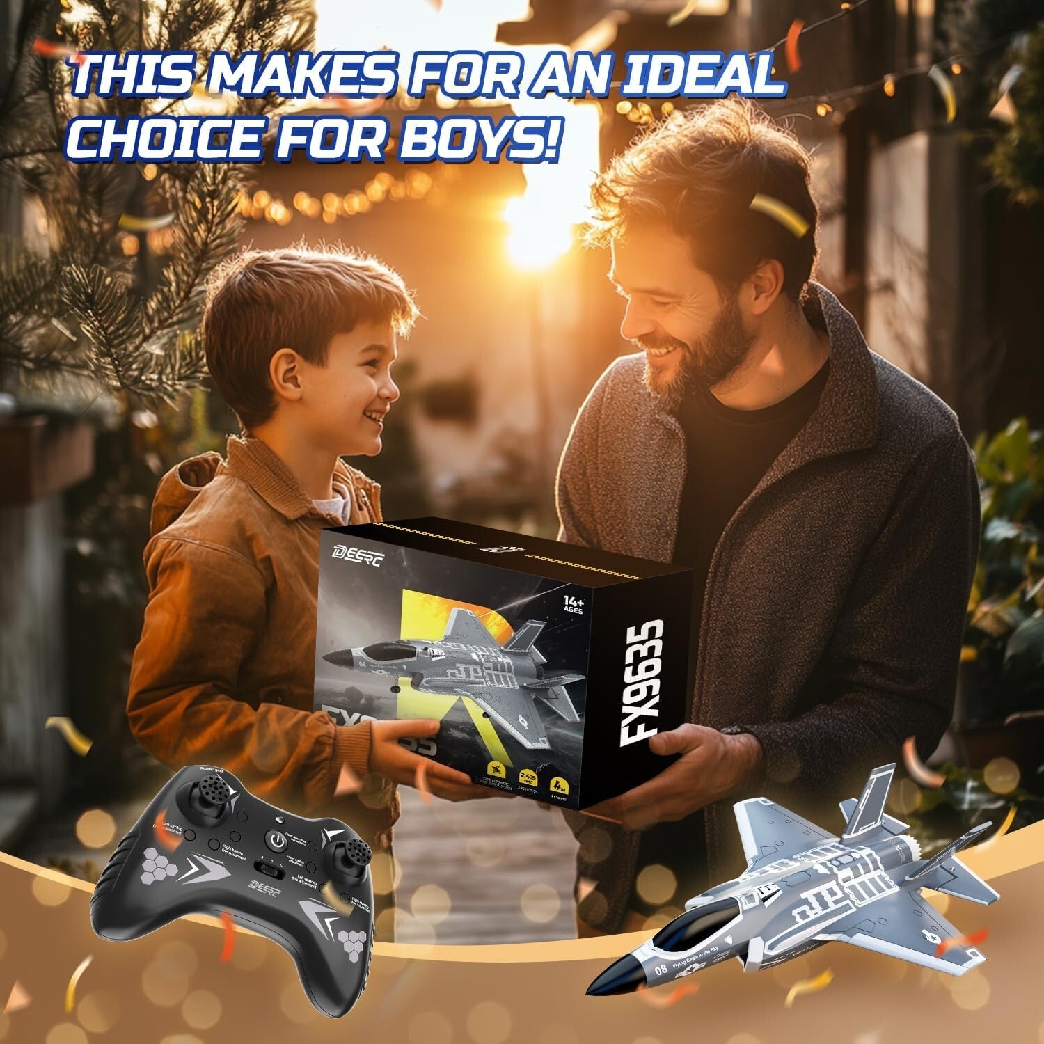 Brushless RC Airplane with Dual Takeoff Modes - 7400KV Power and 20 Min Flight