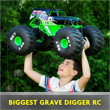 Load image into Gallery viewer, Mega Grave Digger All-Terrain Remote Control Monster Truck, 2 ft Long, 1:6 Scale