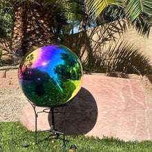 Load image into Gallery viewer, Vibrant 12" Stainless Steel Gazing Globe - Perfect for Modern Garden Design