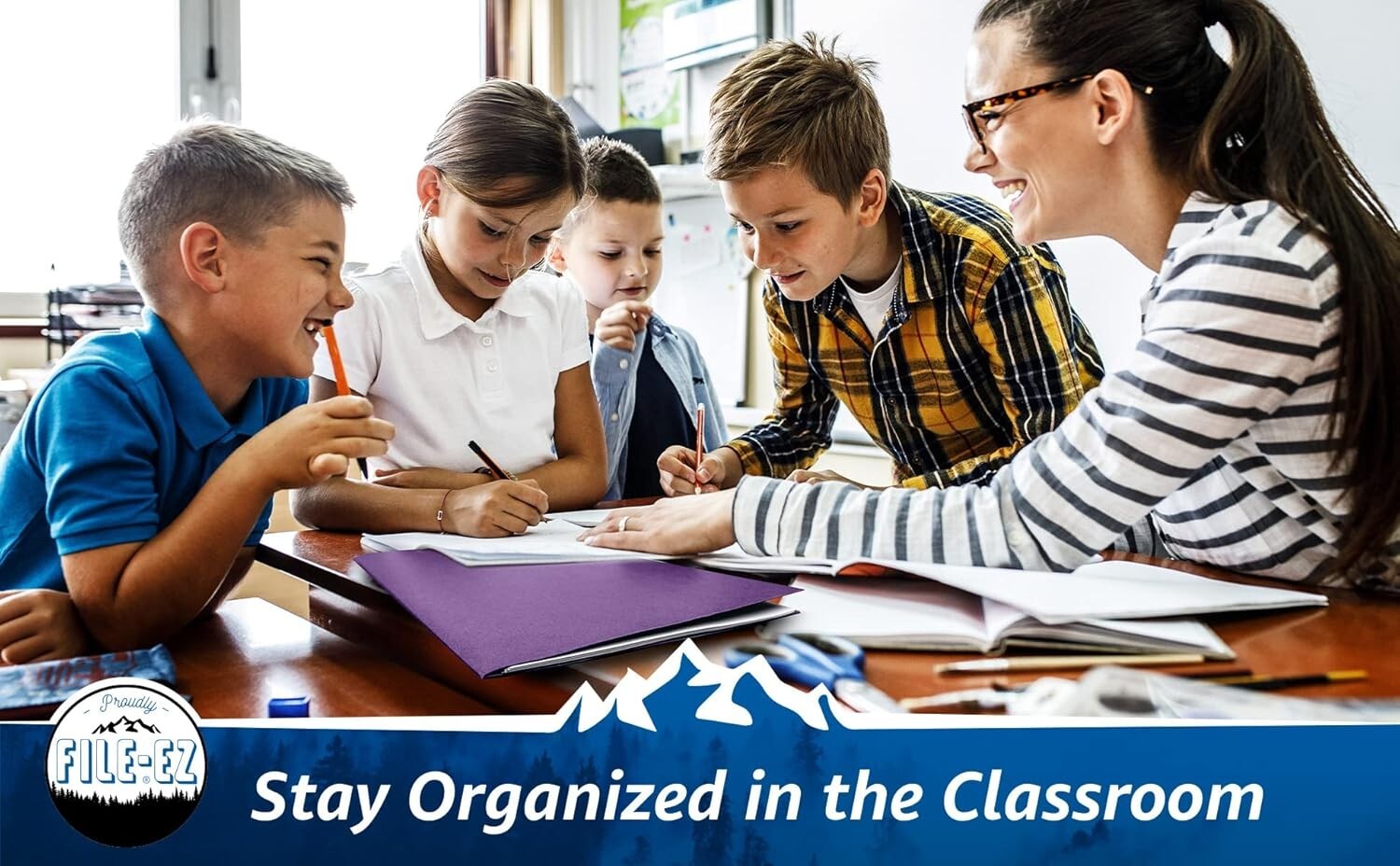 125-Pack Purple Textured Two-Pocket Folders for School and Office Organization