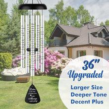 Load image into Gallery viewer, Elegant 36'' Memorial Wind Chimes with Healing Poem - Perfect for Grief Support