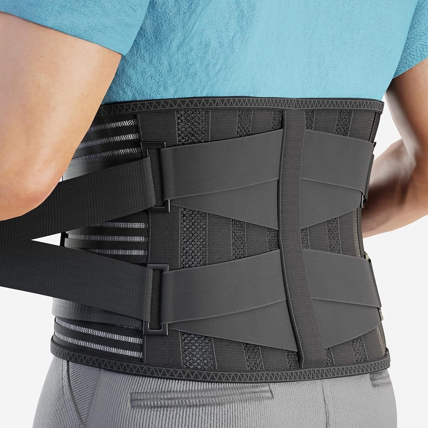 Adjustable Back Support Belt for Lower Back Pain with Orthopedic Design - Medium