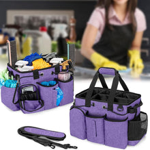Load image into Gallery viewer, Professional Supply Organizer Caddy with 5 Compartments - Purple Cleaning Bag