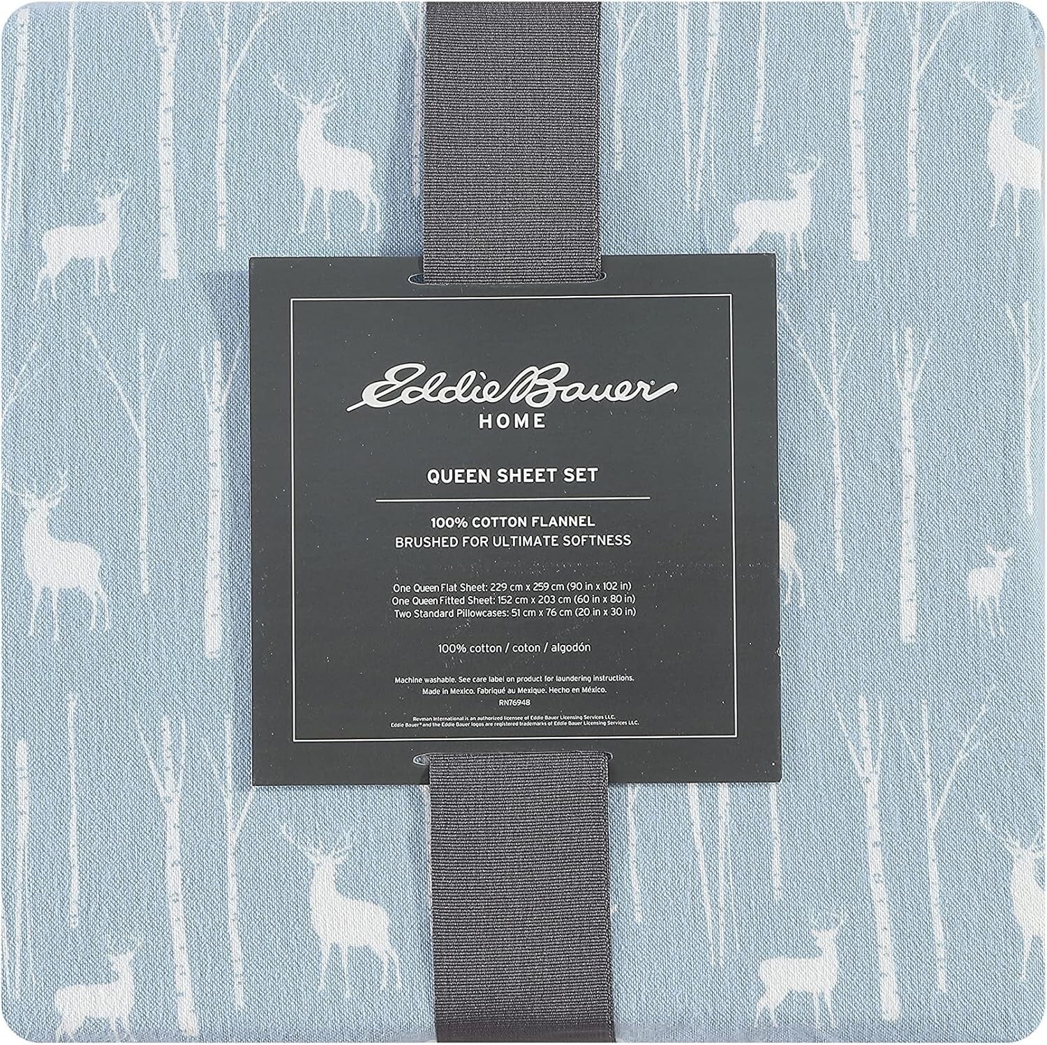Deep Pocket King Sheet Set in Birch Forest - Extra Soft Cotton Flannel