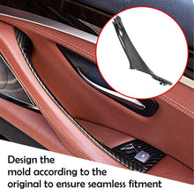 Load image into Gallery viewer, 7PCS BMW F10 F11 Door Handle Kit with Carbon Fiber Switch Panels - 2010-2016