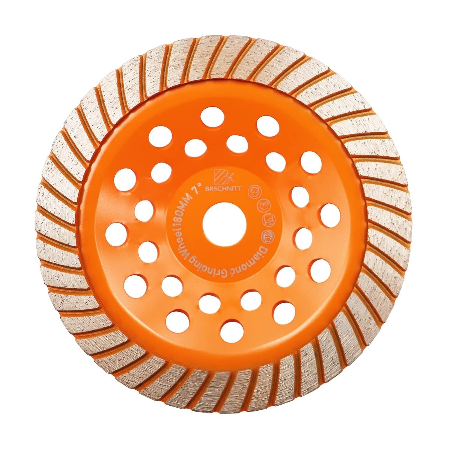 Turbo Row 7 Inch Diamond Grinding Wheel - Coarse Grit for Fast Material Removal