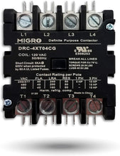 Load image into Gallery viewer, Versatile 4 Pole Heavy-Duty 40 AMP Contactor - 110/120 VAC, 2-Year Warranty