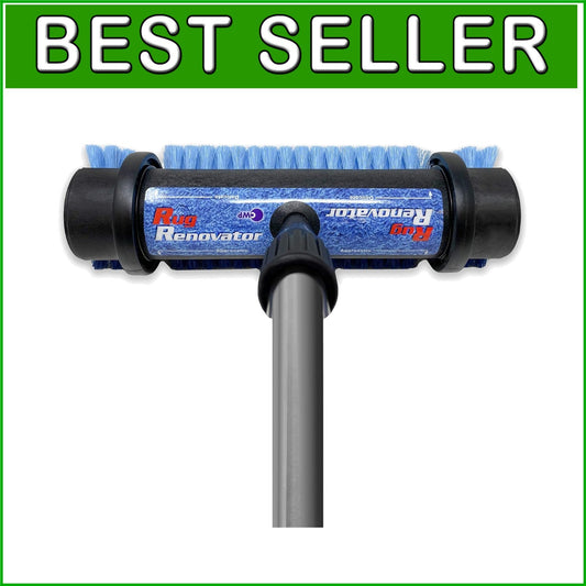 Standard Size Rug Renovator Brush with Telescoping Handle for Stain-Free Carpets