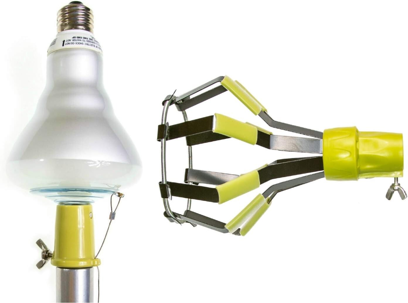 DOCA Telescoping Bulb Changer Kit for High Ceilings - Suction Cup + Cage Head