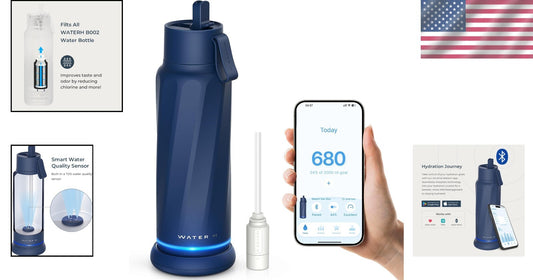 Bluetooth-Enhanced 18oz Smart Water Bottle with Real-Time Intake Tracking