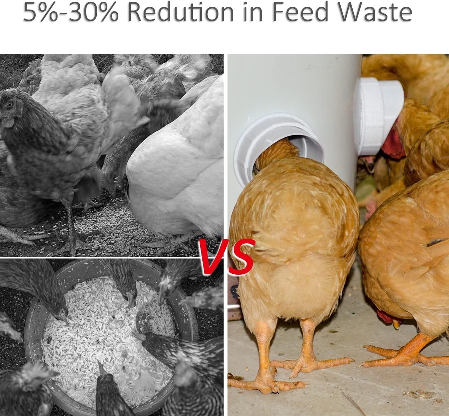 Durable Rainproof Gravity Feed Chicken Feeder Ports - Perfect for DIY Projects