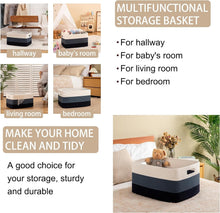 Load image into Gallery viewer, Spacious Gradient Blue Rectangular Basket - Large Storage for Living Spaces