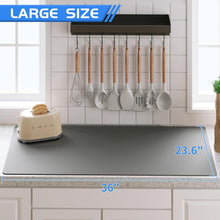 Load image into Gallery viewer, Extra Large 36" Grey Silicone Kitchen Mat - Durable, Dishwasher Safe &amp; Non-Slip