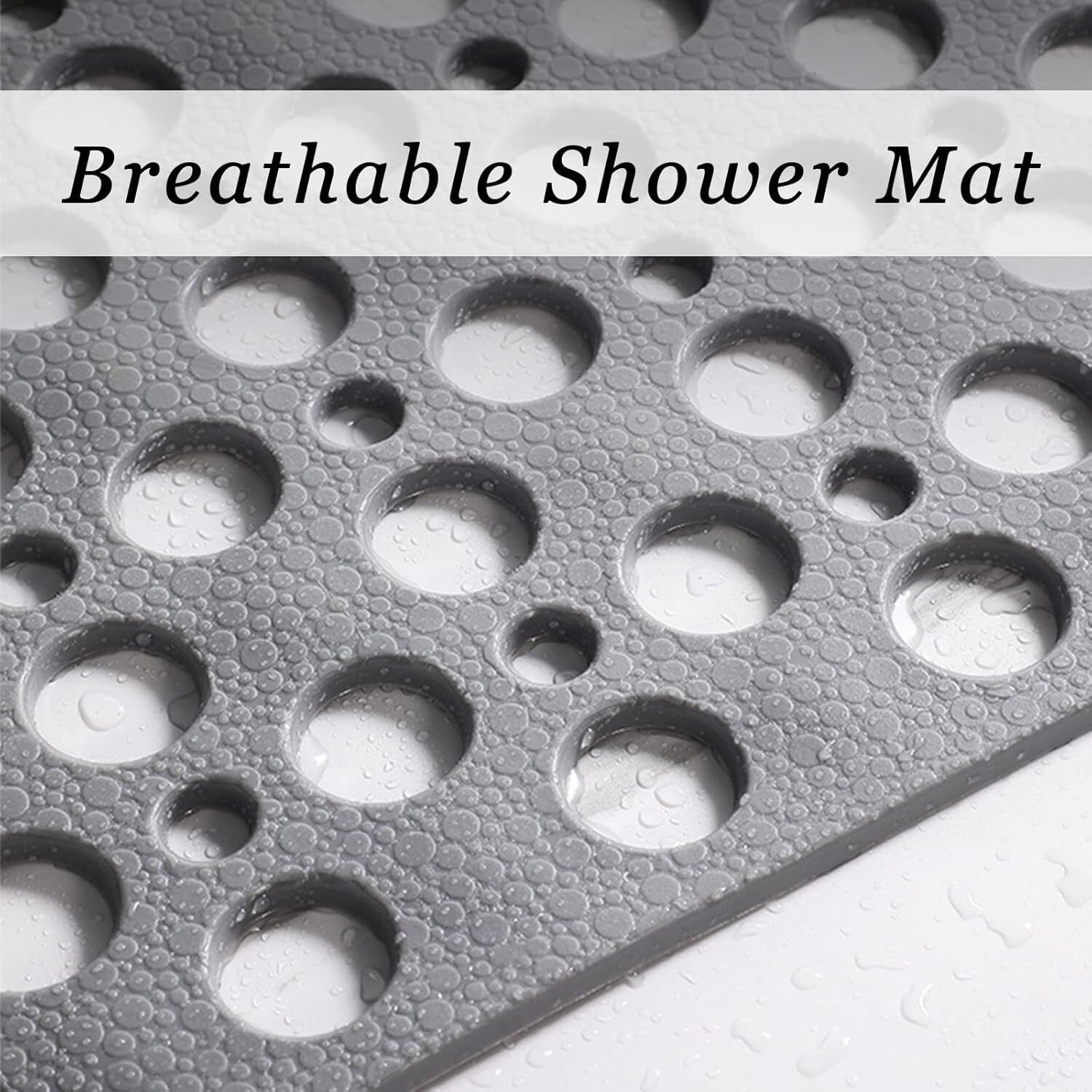 Comfortable Oversized Anti-Slip Shower Mat - 47x32 Inches for Ultimate Safety