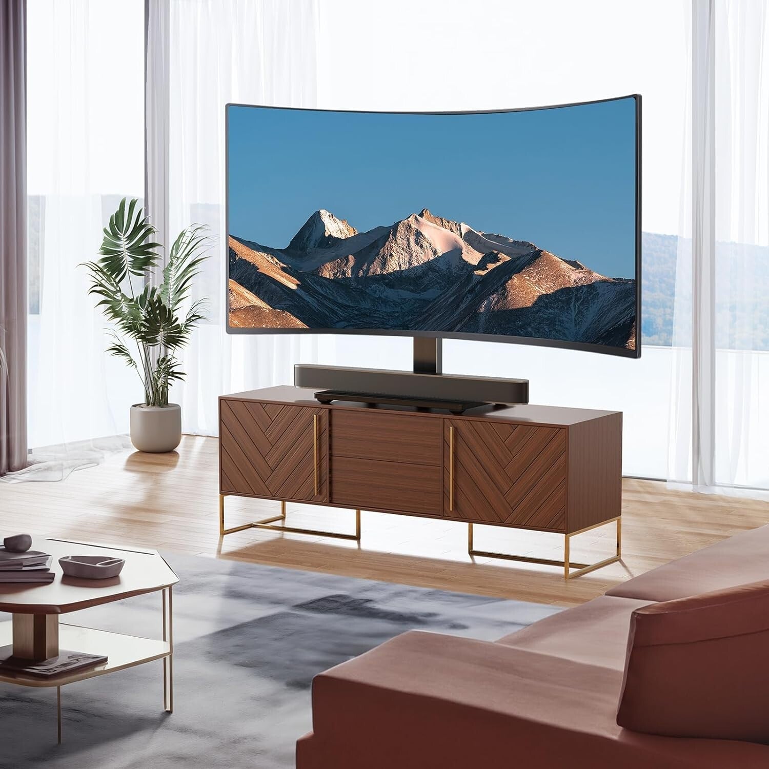 Universal Swivel TV Stand Base for 37-75 Inch TVs - Height Adjustable & Durable