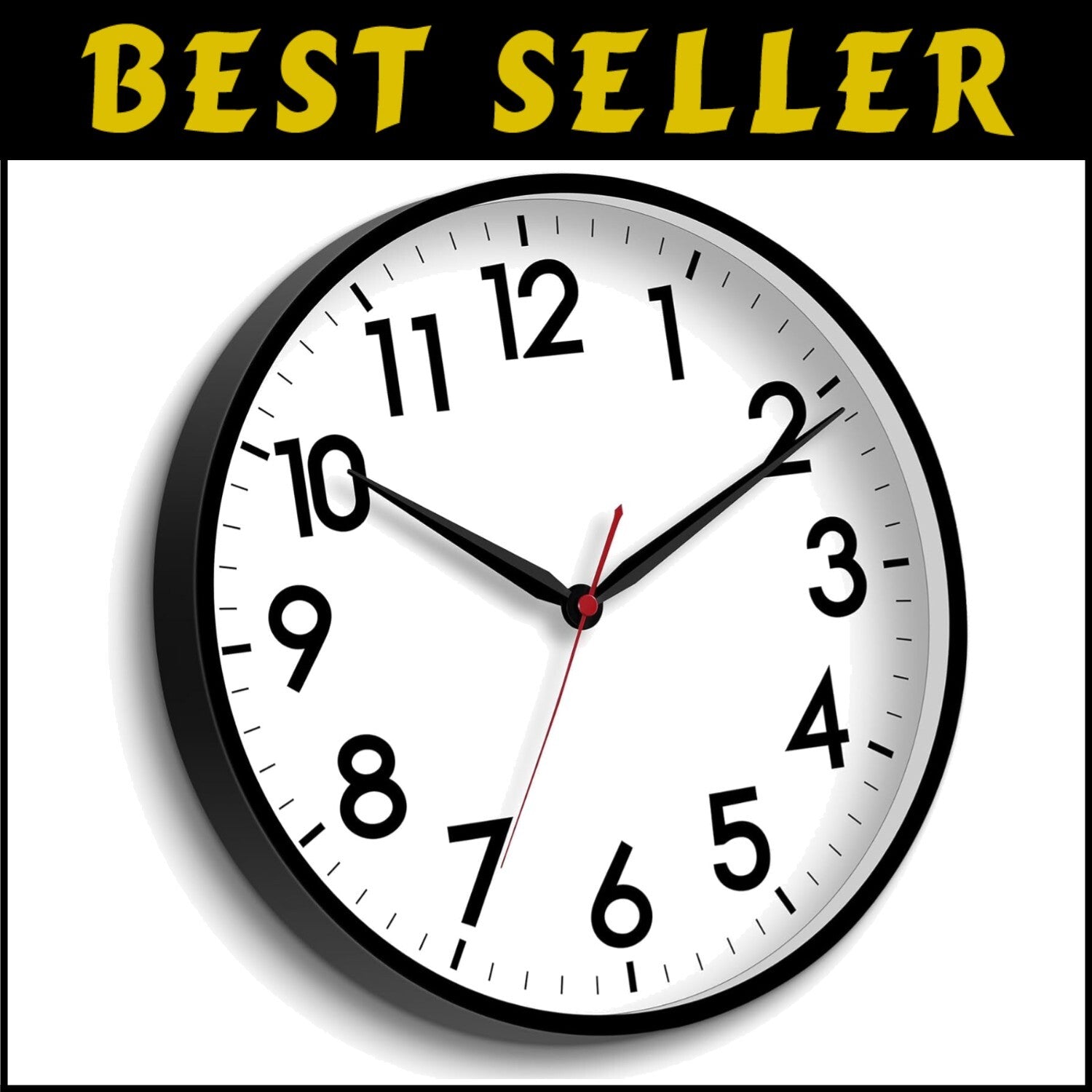Modern 16" Wall Clock with Silent Sweep Movement - Ideal for Indoor/Outdoor Use