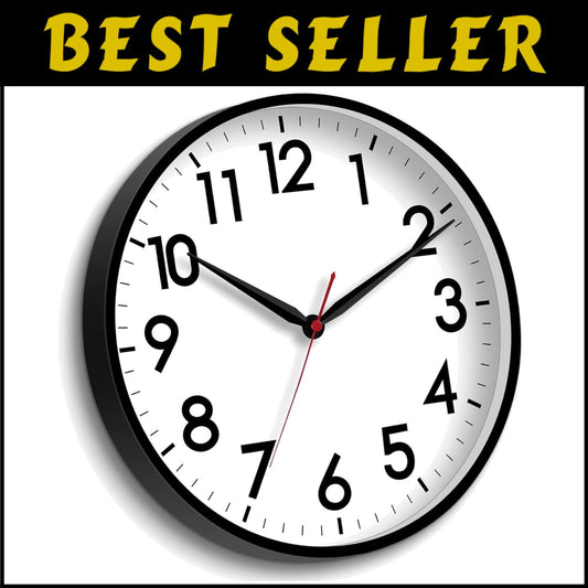 Modern 16" Wall Clock with Silent Sweep Movement - Ideal for Indoor/Outdoor Use