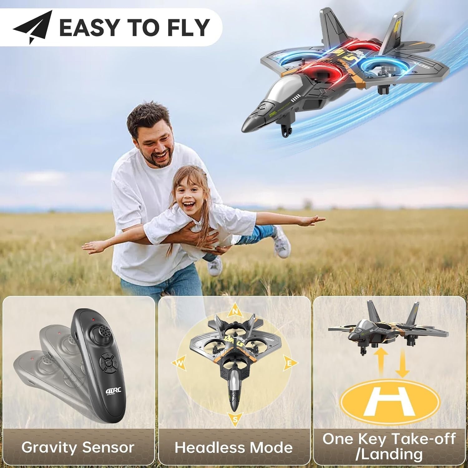 Durable V17 Remote Control Airplane - Aerial Stunts & Easy Controls for All Ages