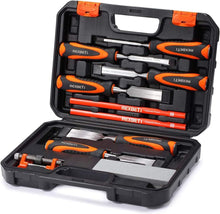 Load image into Gallery viewer, Professional Wood Chisel Set with 6 Sizes, Portable Case &amp; Sharpening Tools