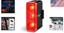 Load image into Gallery viewer, Lightweight 500 Lumens Bicycle Tail Light with Motion Sensor &amp; USB-C Charging