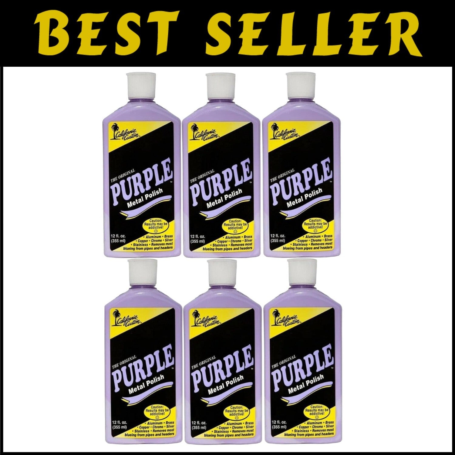 Professional Quality Purple Metal Polish - Safe for Cars, Boats & More, 15 oz