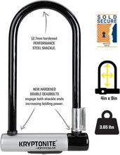 Load image into Gallery viewer, Kryptolok Standard Bicycle U-Lock - Heavy Duty with Secure Mounting Bracket