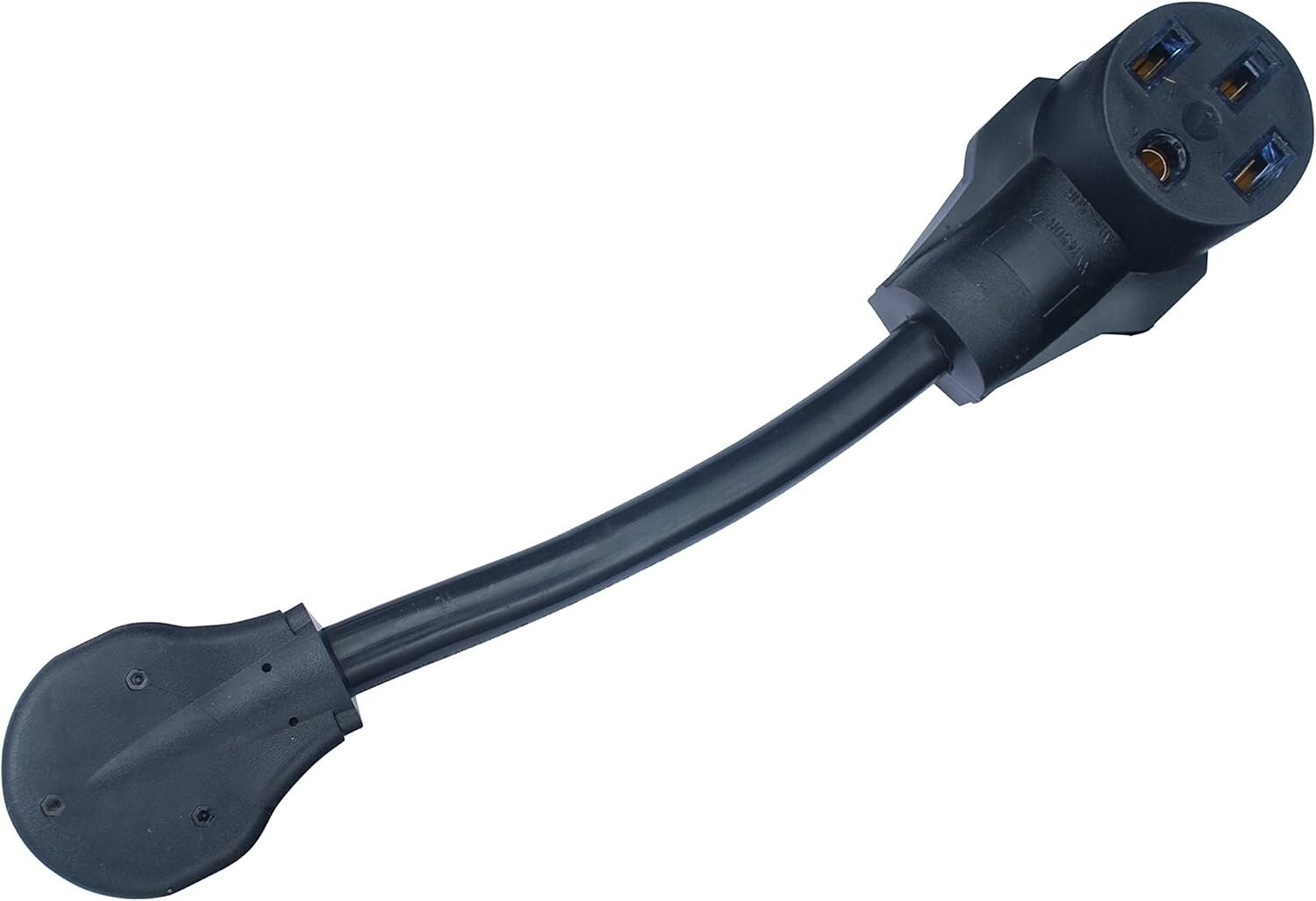 Durable NEMA 3-Prong to 4-Prong Adapter for Smooth Power Transfer - 12' Length