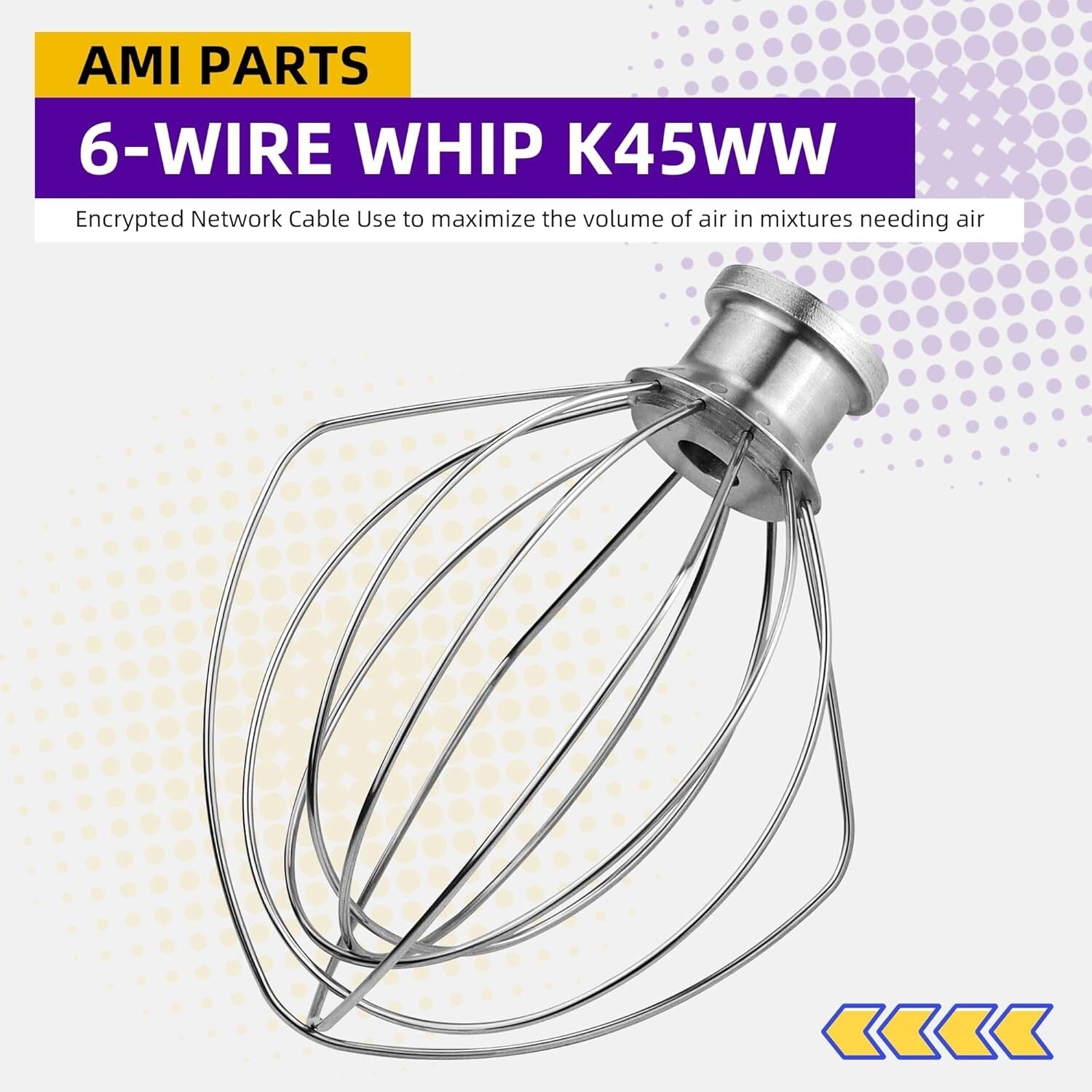 Enhanced 3-Piece Stainless Steel Mixer Attachment Set for KitchenAid K45 Models